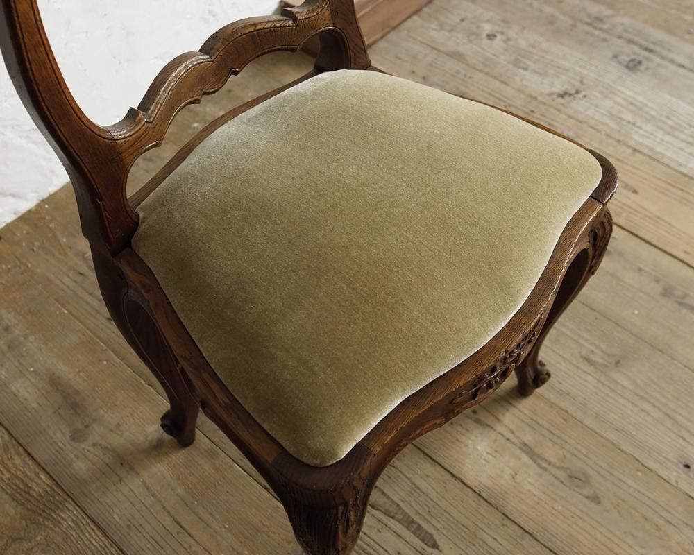 ラダーバック　ダイニングチェア　フランスアンティーク フランスアンティーク ラダーバッククッションチェア （ダイニング