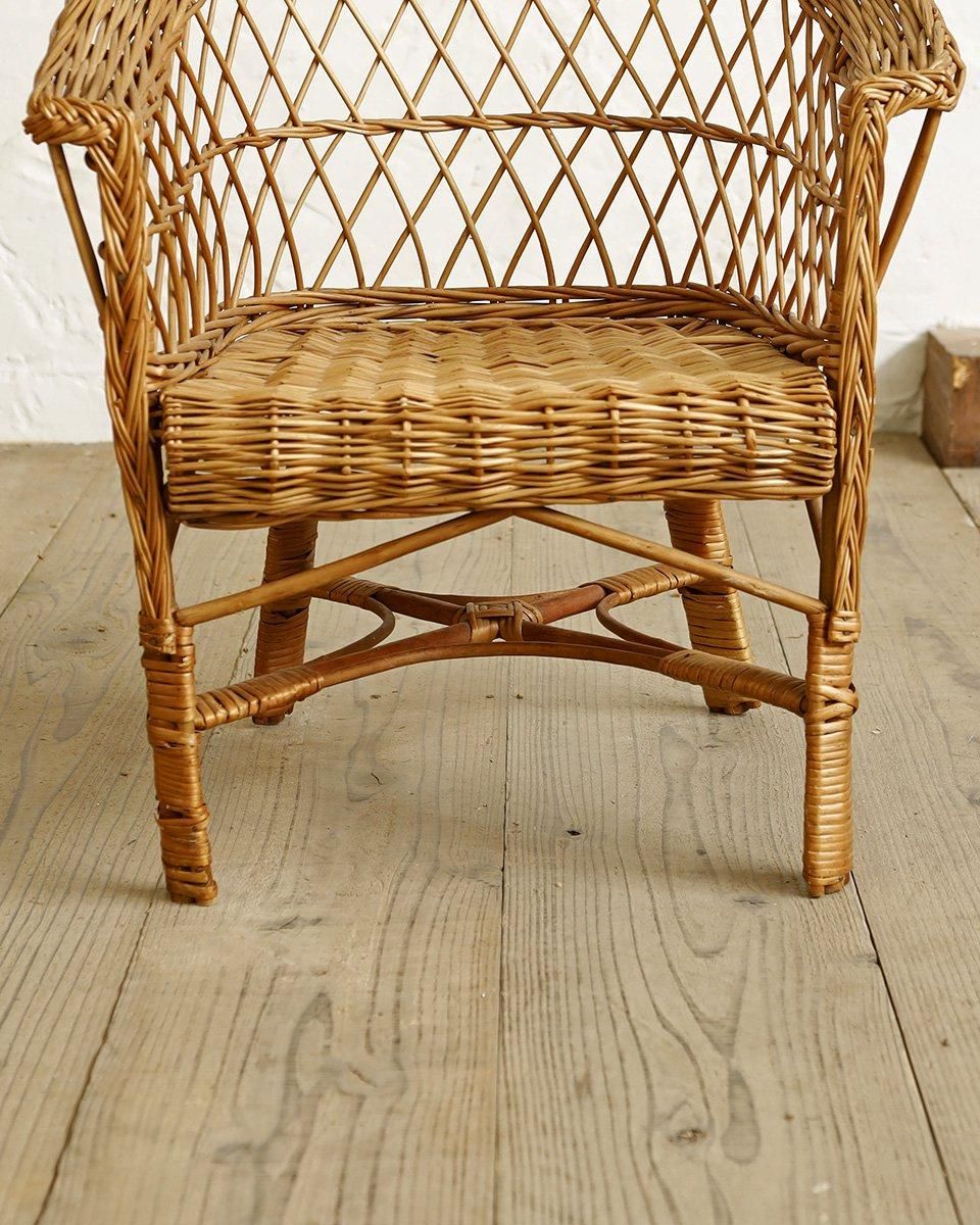 アンティーク♡ラタンのベビークーハン　フランス　希少❣️ アンティーク♡ラタンのベビークーハン フランス 希少