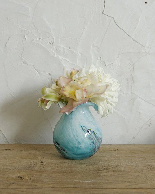  ޡ֥륬饹 ե١.1  Marble Glass Flower Vase.1 