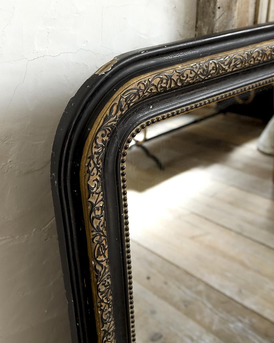 フランスアンティークナポレオン3世様式ミラー/壁掛け鏡ウォールミラー54-199 フランスアンティークナポレオン3世様式ミラー/壁掛け鏡ウォール