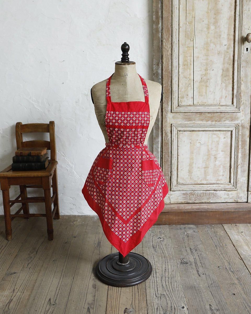 フランスアンティーク　リネン　エプロン アンティークリネンエプロン クロスステッチ フランス