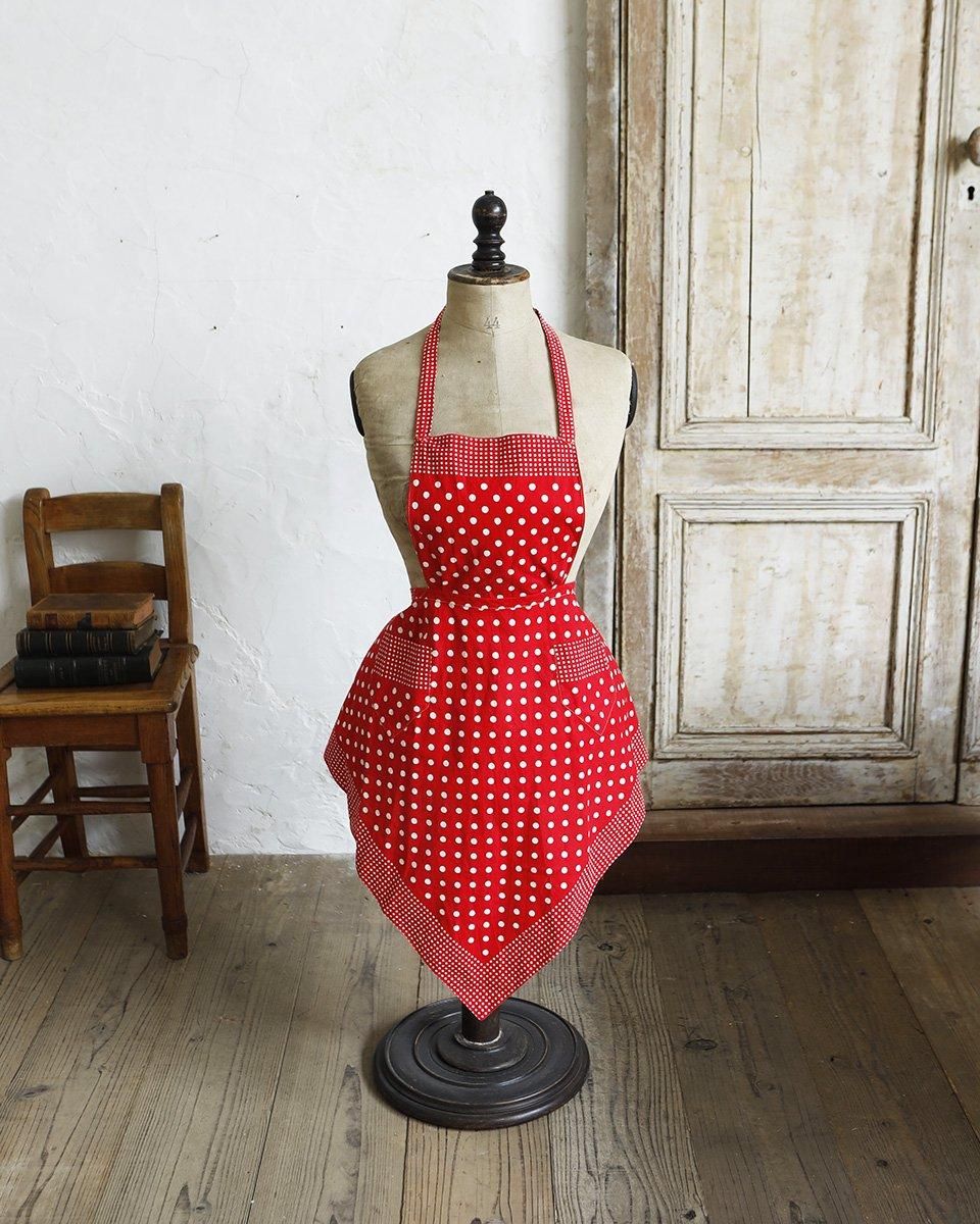 フランスアンティーク キッズ ドットエプロン.3 | Antiques Knock フランスアンティーク キッズ ドットエプロン.3 | Antiques Knock
