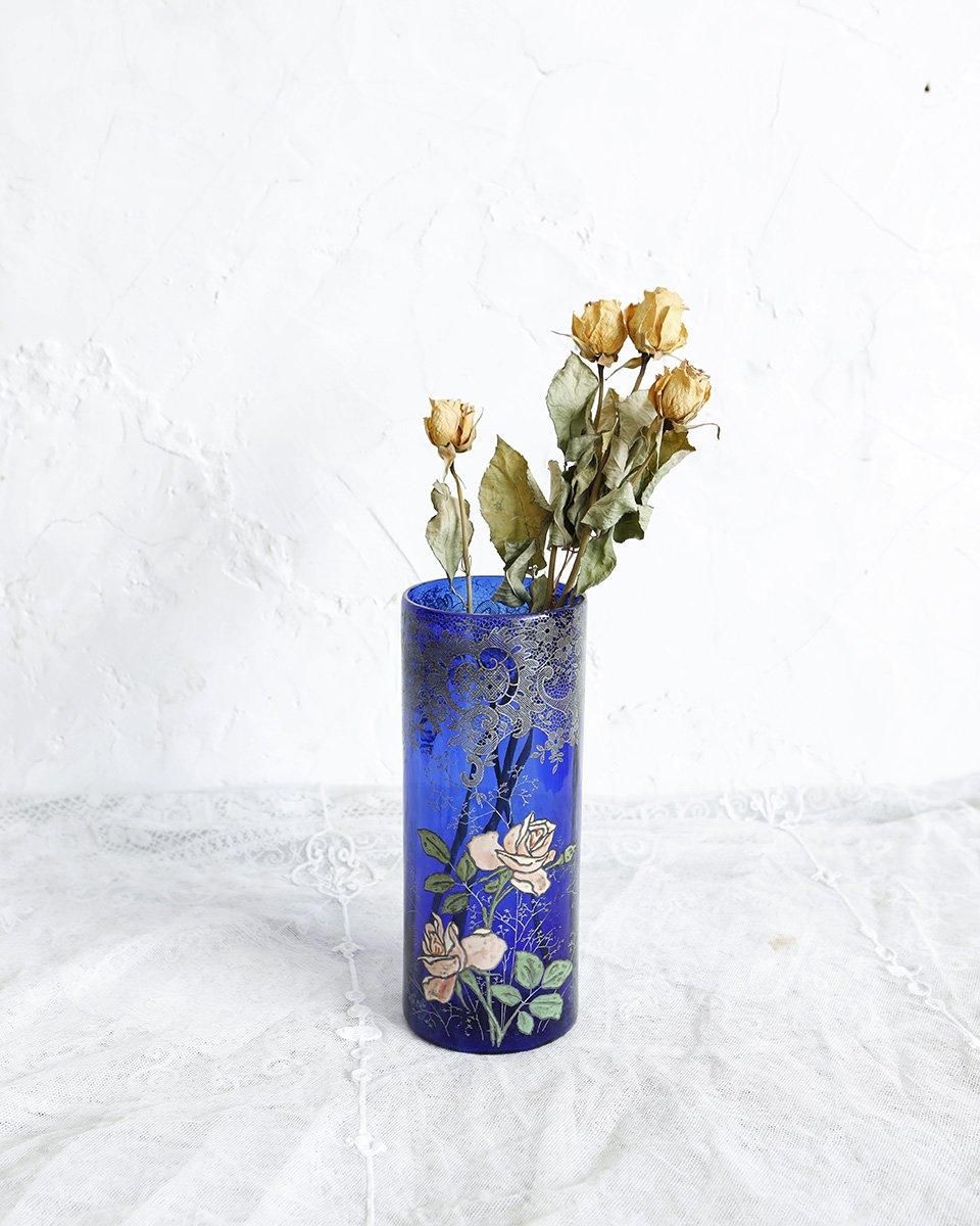 【超美品】ルグラ　フラワーベース ルグラ Legras 花瓶 アンティークグラス jf02137b 仏国*フランス