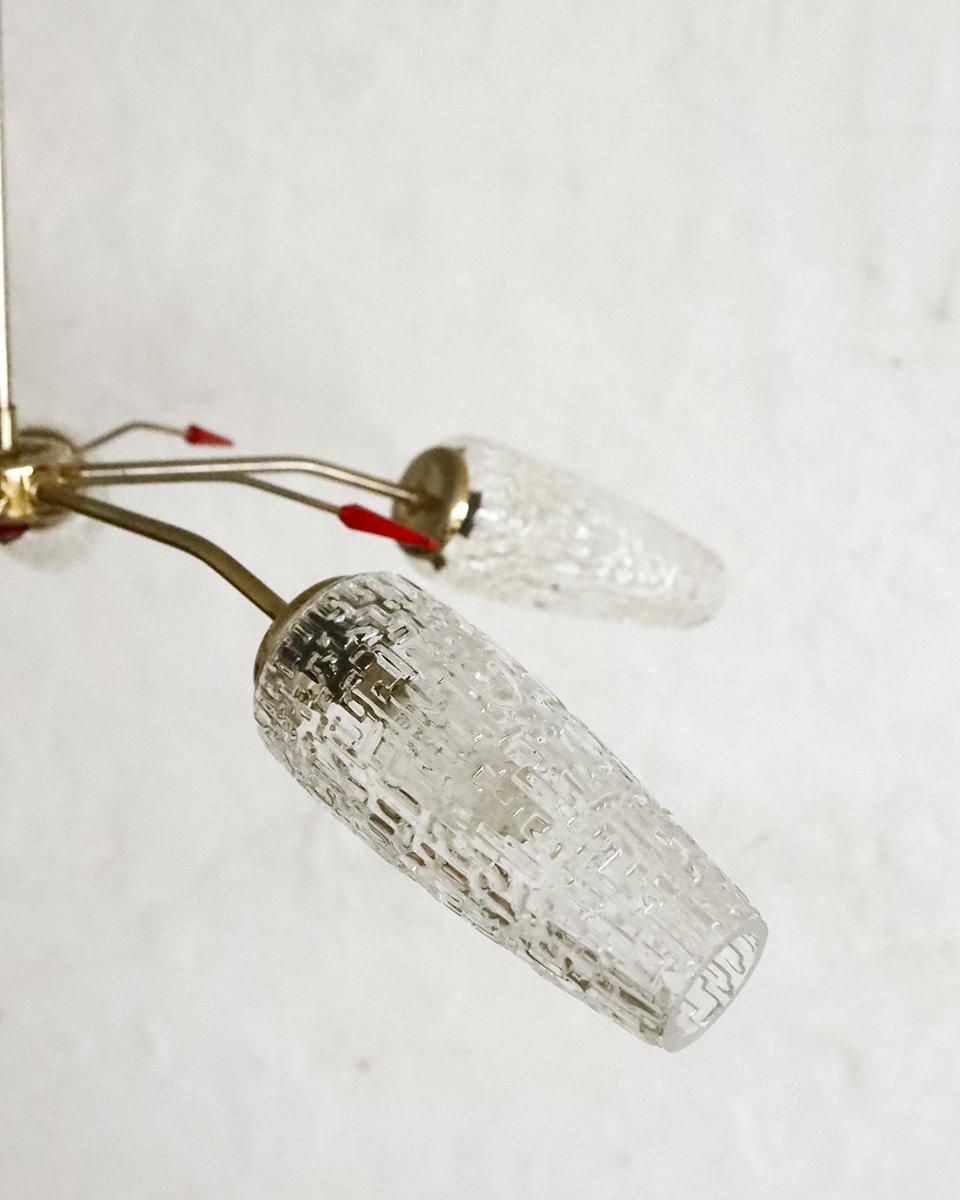 monet レア 郵便 シャンデリア アンティーク ビンテージ 1960-70's ヴィンテージ フラワーモチーフ 5灯シャンデリア