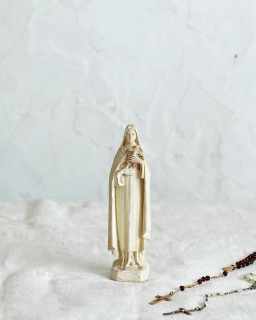 フランスアンティーク 聖母マリアの石膏像.19 | Antiques Knock