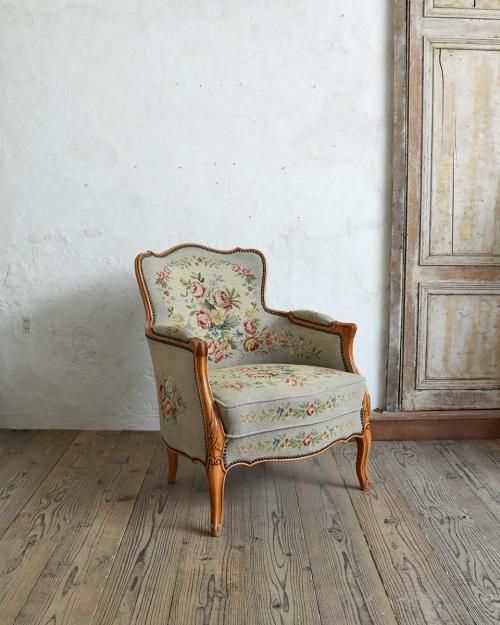 フランスアンティーク プチポワン シングルソファ.20｜Antiques