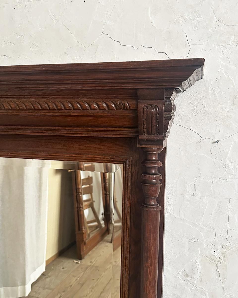 フランスアンティークルイフィリップ様式ミラー/姿見ウォールミラー鏡