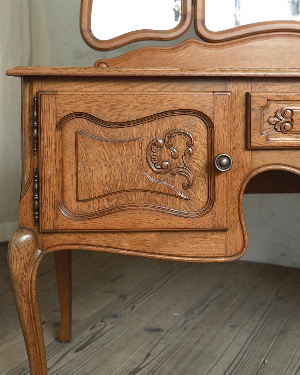 フランスアンティーク木製ドレッシングテーブル/ドレッサー/ヴィンテージデスク 楽天市場】ヴィンテージ（ドレッサー・鏡台｜収納家具）：インテリア
