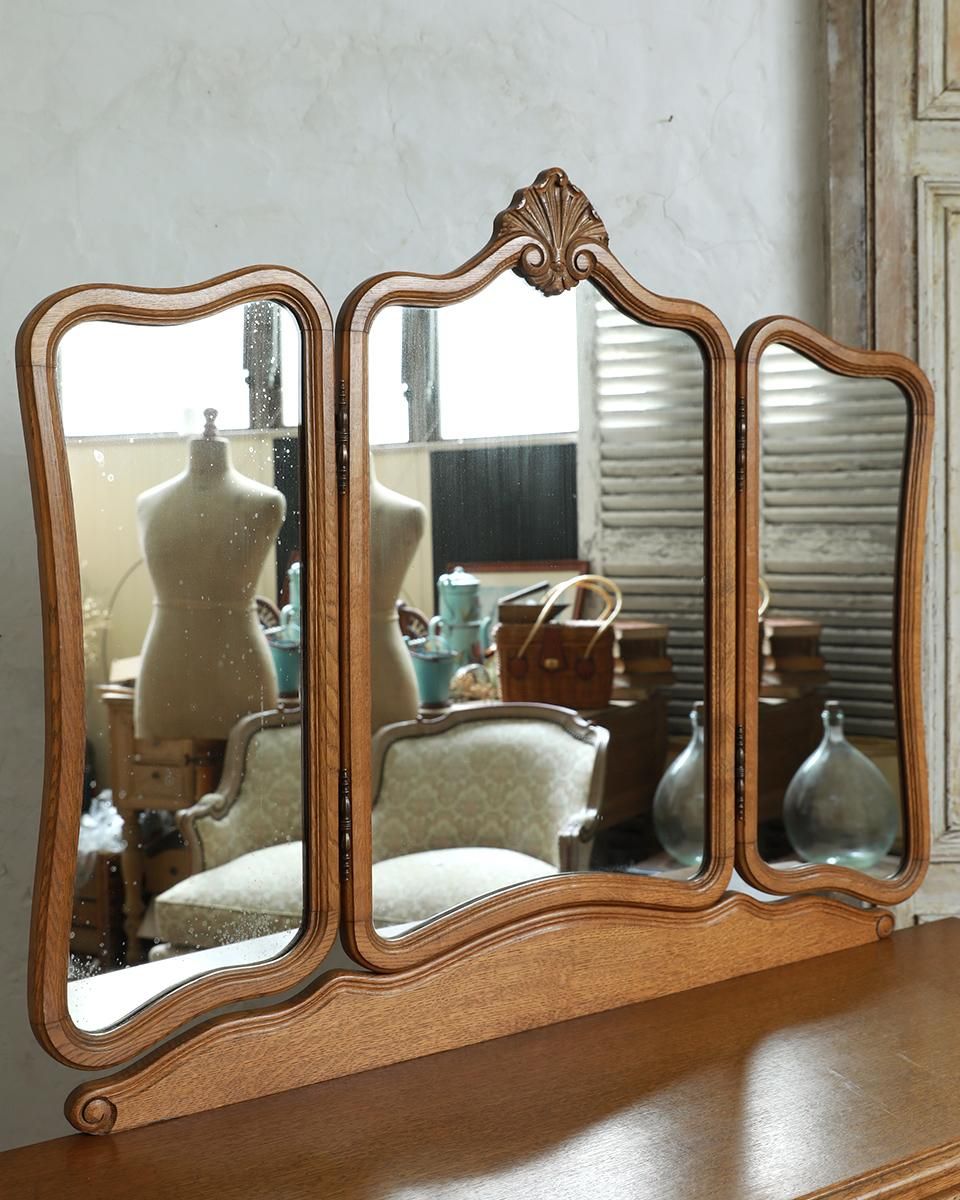 フランスアンティーク木製ドレッシングテーブル/化粧台ドレッサー/デスク90-36 フランスアンティーク ドレッシングテーブル.2（ドレッシング