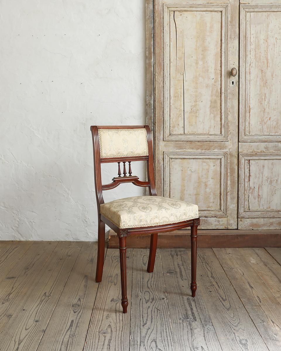 フランスアンティーク ファブリックチェアチェア.5 ダイニング