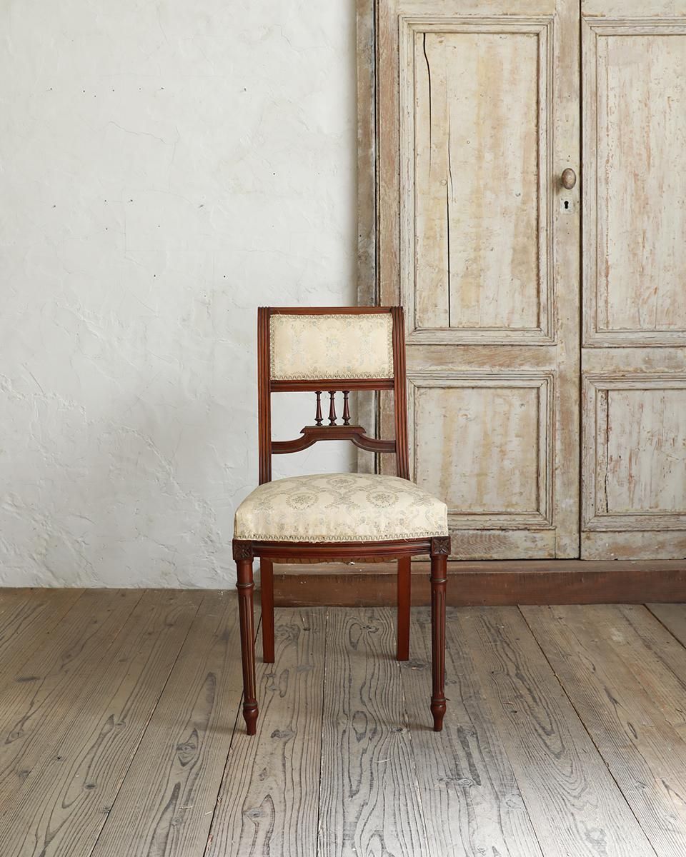 フランスアンティーク ファブリックチェアチェア.5 ダイニングチェア