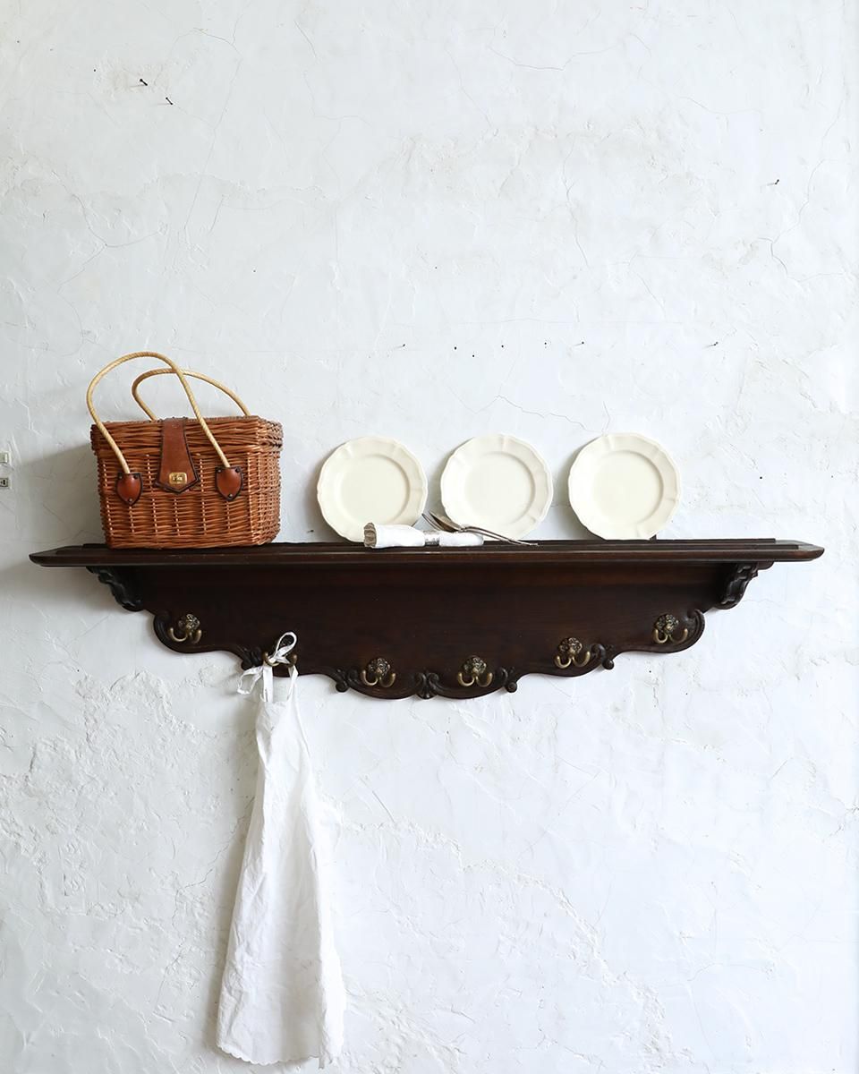 フランスアンティーク ウォールフック.3 コートハンガー ウォール