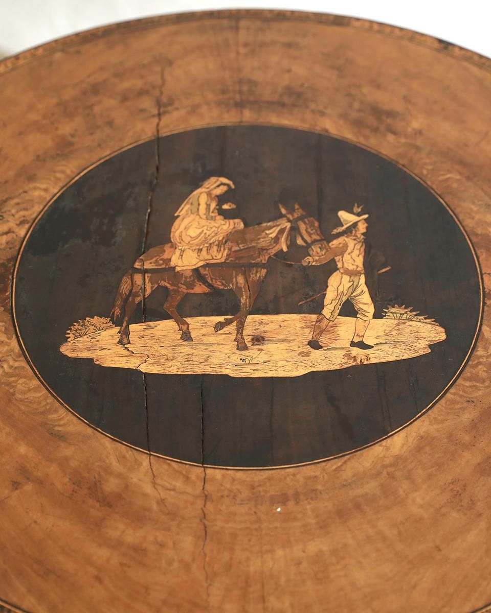 アンティーク インレイド (象嵌)ワインテーブル（サイドテーブル