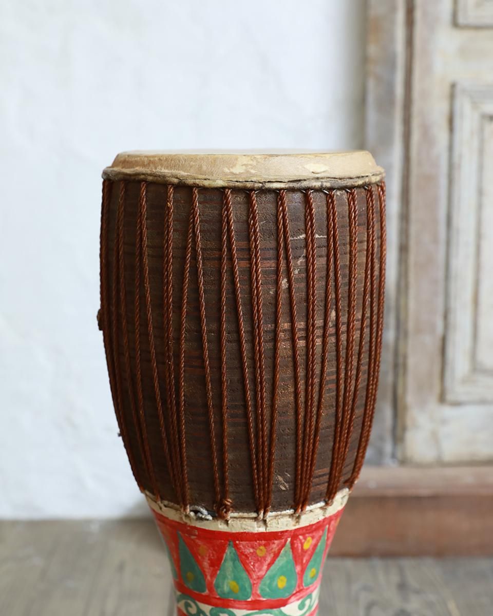 フランスアンティーク ジャンベ.2 民族楽器 インテリアオブジェ