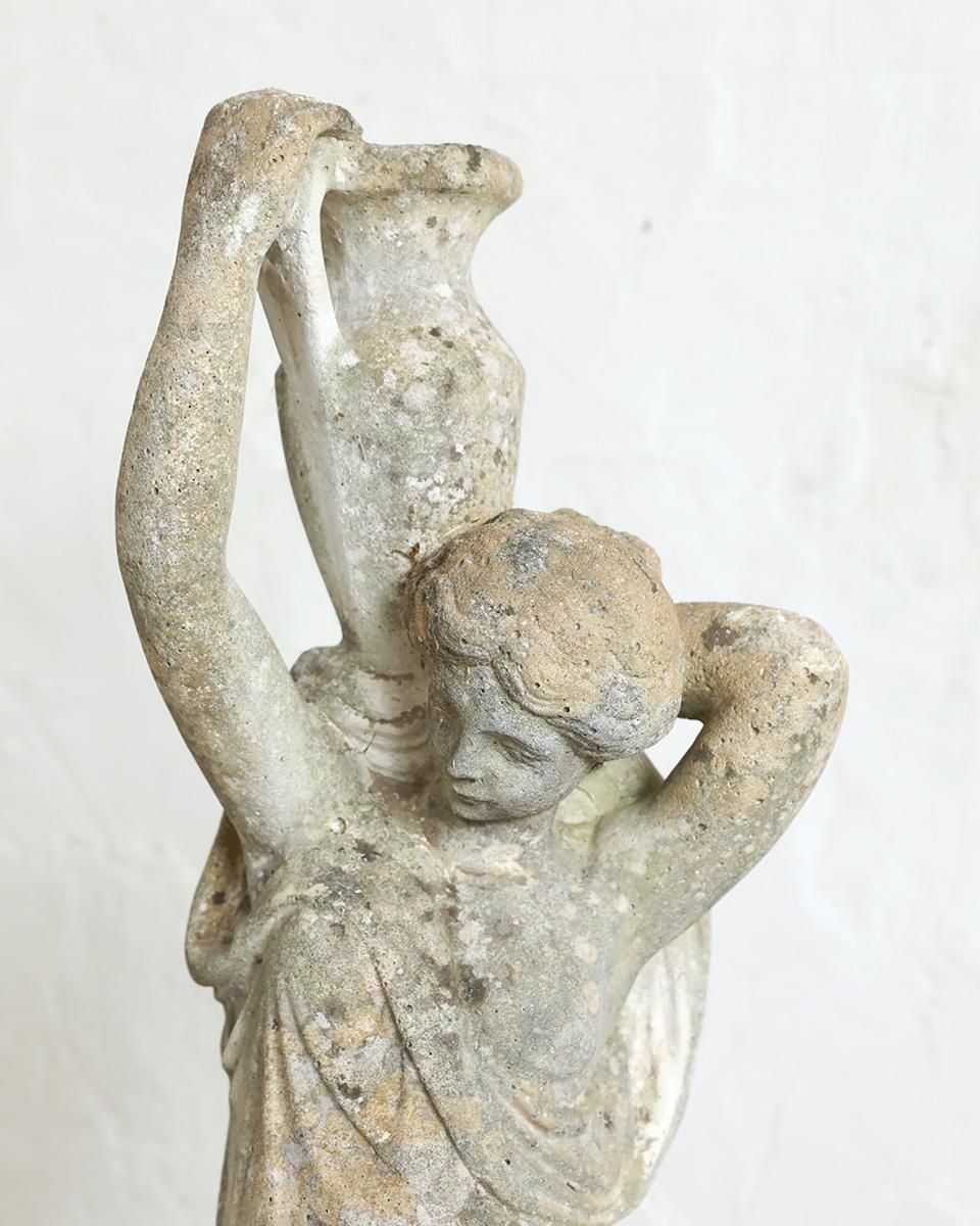 フランスアンティーク 女性の石像 (ストーンオブジェ) セメント