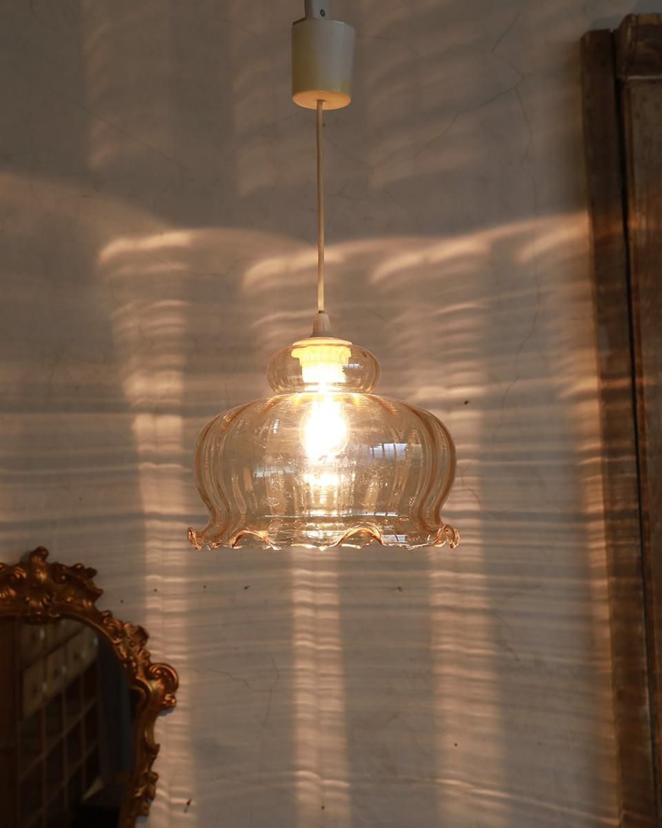 53-1. 40’s フランスアンティーク　古民家 ガラスシェードペンダント 53-1. 40's フランスアンティーク 古民家 ガラスシェードペンダント 53