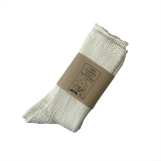 B27-K002 Linen socks Off white【BROWN by 2-tacs】