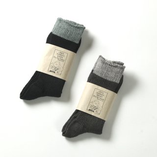 B29-K002 Linen socks (Olive)BROWN by 2-tacs
