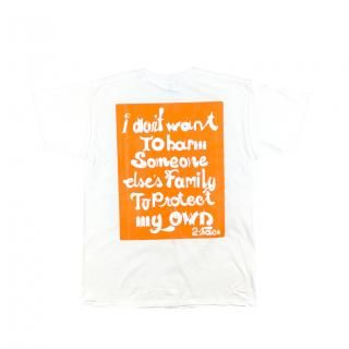2-T001 PRINT-Tsh (White)BROWN by 2-tacs