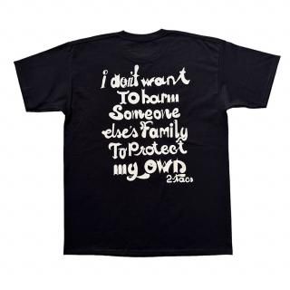 2-T001 PRINT-Tsh (Black)BROWN by 2-tacs