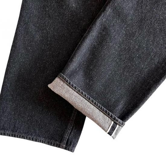 lot.0-08 selvedge straight (charcoal black)【stabilizer gnz】