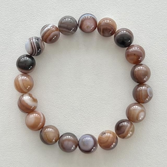 天然石 ブレスレット ブラウン 柔らかなレアカラー！強力な厄除け☆ブラウン天眼石ブレスレット☆10