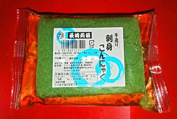 さしみこんにゃく 緑 こんにゃく ところてんのお店 カコイ食品 さしみこんにゃく 緑 こんにゃく ところてんのお店 カコイ食品