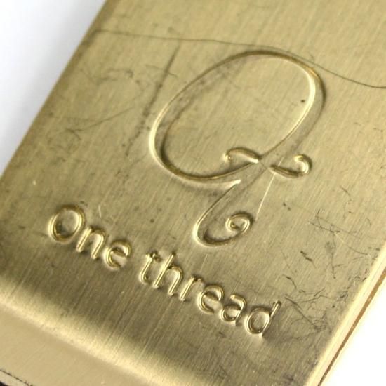 One thread(ワンスレッド) マネークリップ 真鍮 ワイド ソリッド One thread(ワンスレッド) マネークリップ 真鍮 ワイド ソリッド