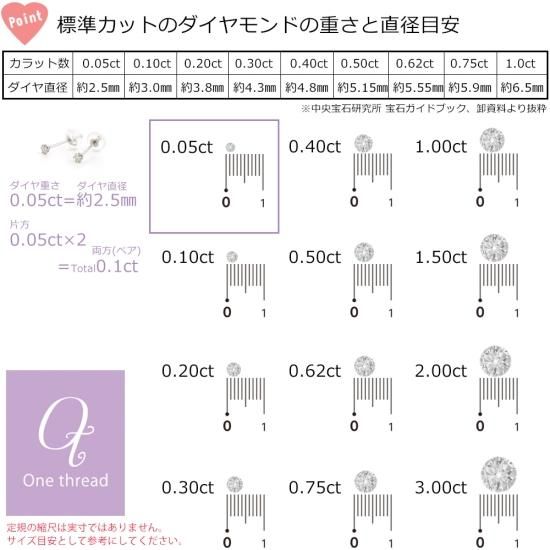 ダイヤモンド ピアス 一粒 ダイヤ ピアス 計0.1ct ダイヤモンド