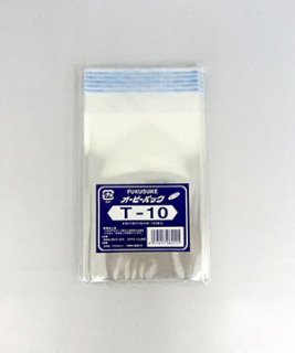 オーピーパック T-10 (横100mm X 縦150mm)テープ付き透明袋 ポストカードサイズ 食品OK（100枚入）   
