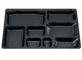 U-79-B 中仕切り黒　仕出し弁当