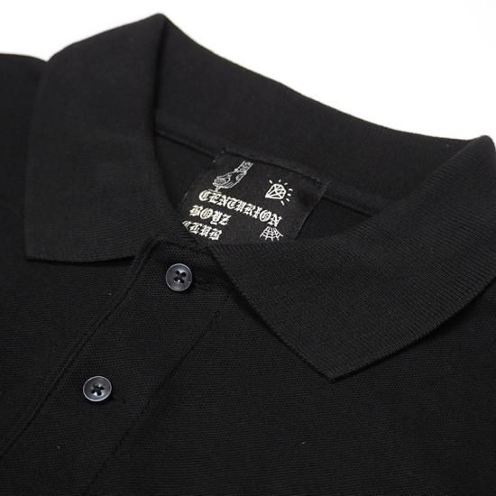 レオナール ポロシャツ ロゴボタン 黒 XL レオナール ポロシャツ ロゴボタン 黒 XL