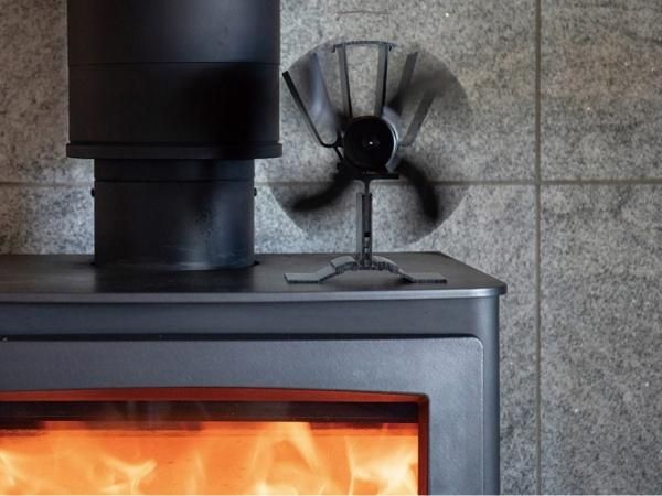 煙突にも取り付けられる】ストーブファンFIRESIDE カームフロー