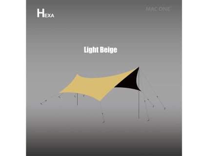 MacOne Hexa タープ ライトベージュ Mサイズ