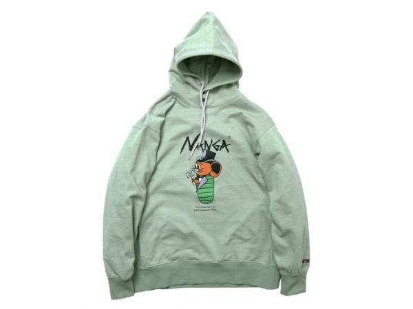 NANGA×Jerry Ukai ECO HYBRID Sleeping Jerry Marquez HOODIE