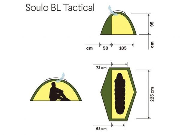 テント/タープ HILLEBERG - Hilleberg Soulo HILLEBERG Soulo BL Tactical - STANDARD point