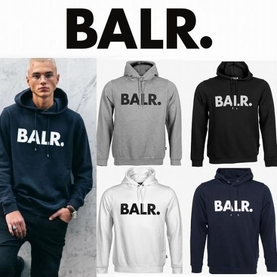 Balr ボーラー 人気no 1 ブランドロゴ フーディ パーカー ブラック ホワイト グレー ネイビー