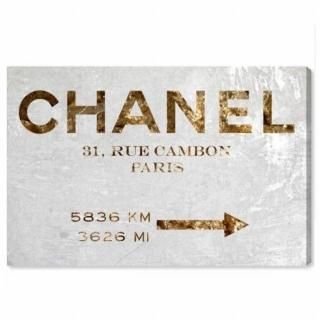 Oliver Gal オリバーガル Couture Road Sign Rococo Gold 91 X 61 Cm キャンバスアート
