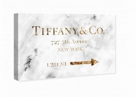 Oliver Gal オリバーガル Jewelry Road Sign Glam61 X 41 Cm キャンバスアート