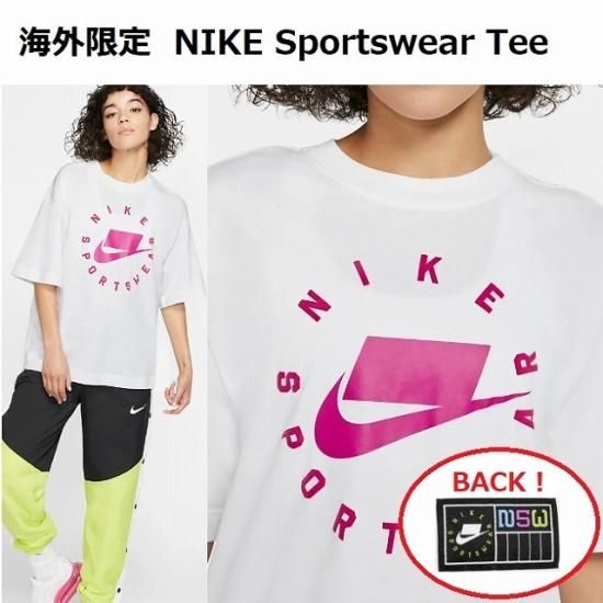 海外限定 日本未入荷 ナイキ Nike Sportswear サークルロゴ X バックロゴ オーバーサイズ Tシャツ ホワイト レディース 海外限定 日本未入荷 ナイキ Nike Sportswear サークルロゴ X バックロゴ オーバーサイズ Tシャツ ホワイト レディース