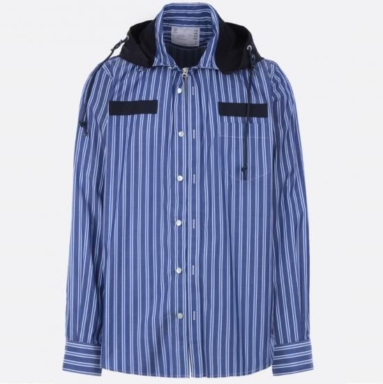 ss Sacai サカイ ストライプ フード付き シャツスタイルジャケット Smallcat D Shop ss Sacai サカイ ストライプ フード付き シャツスタイルジャケット Smallcat D Shop