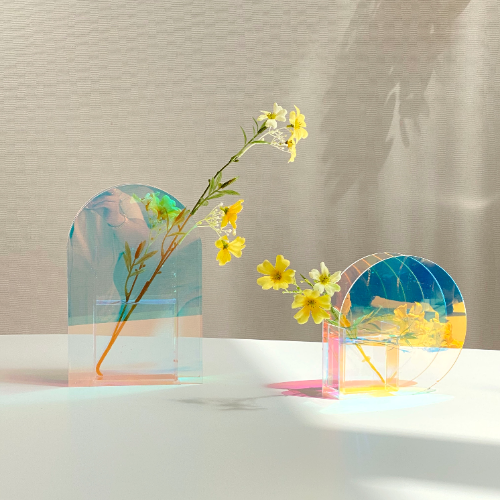 日本未入荷 プリズムを楽しむ Papergarden オーロラアクリル ラウンド型 フラワーベース 花瓶 日本未入荷 プリズムを楽しむ Papergarden オーロラアクリル ラウンド型 フラワーベース 花瓶
