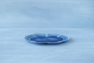 藍釉モッコトレー皿