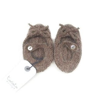 60%OFF!tocoto vintage / W70418. KNITTED BABY SHOES / 006. BROWN