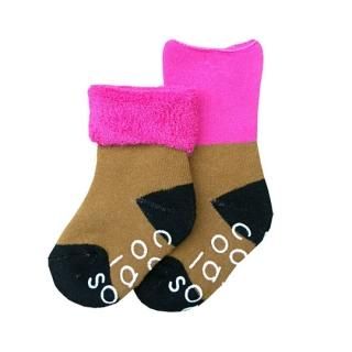 chocolatesoup [祳졼ȥ] / PILE MIDDLE SOCKS / PINK BROWN