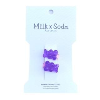ں١ Milk  Soda / Gummy Earrings / Purple