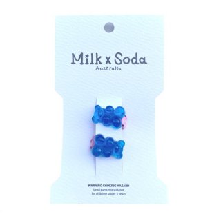 Milk ｘ Soda / Gummy Earrings / Blue