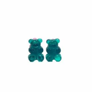 ں١ Milk  Soda / Gummy Earrings / Green