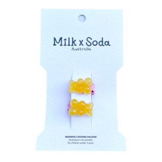 Milk  Soda / Gummy Earrings / Yellow