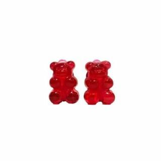 ں١ Milk  Soda / Gummy Earrings / Red